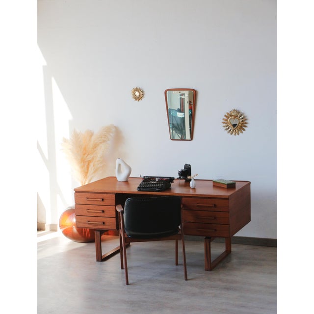 Freestanding Scandinavian Desk in Teak from Dyrlund, 1960s For Sale - Image 13 of 18