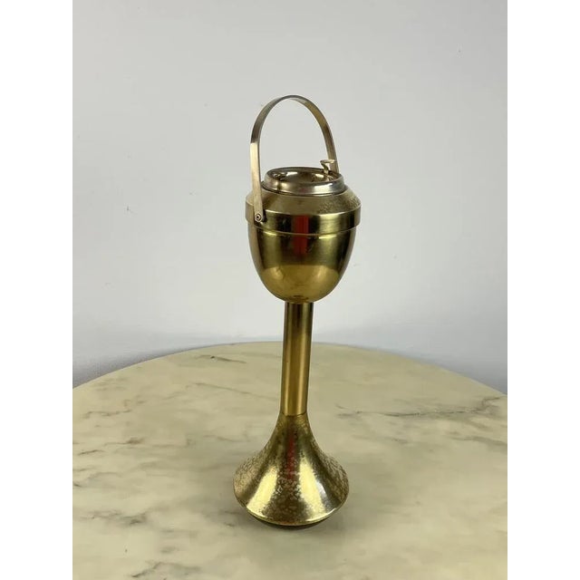 Metal Brass Floor Ashtray, Italy, 1960s For Sale - Image 7 of 12