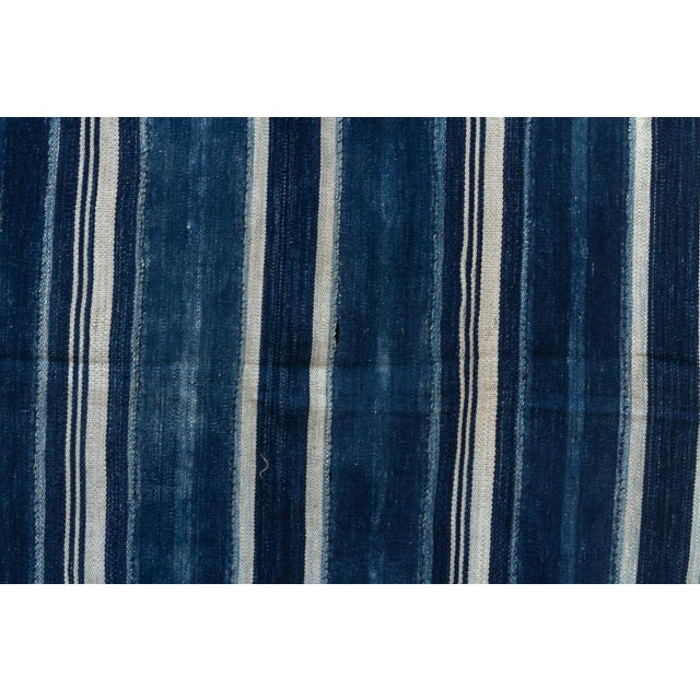 1960s Vintage African Mossi "White Volta" Indigo Throw For Sale - Image 5 of 6