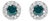 .925 Sterling Silver 1/2 Cttw Blue Diamond Halo Stud Earrings, Pair For Sale