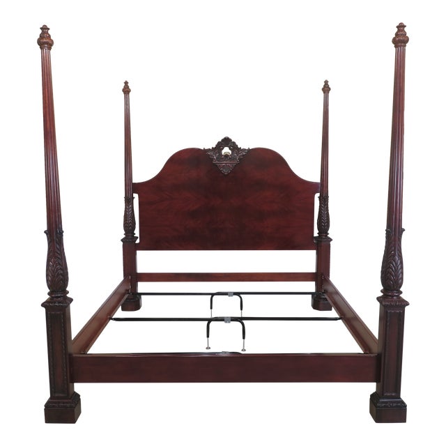 Henredon King Size Mahogany Poster Bed Chairish
