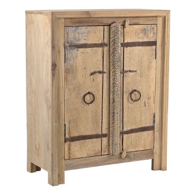 Cabinet/Buffet Constructed From Antique Indian Carved Door Panels and Reclaimed Wood For Sale