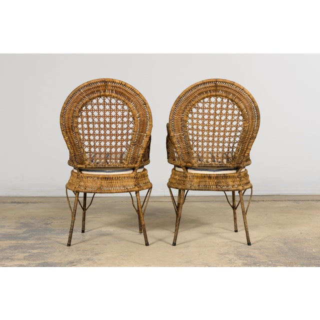 Set of Six Mid 20th Century French Riviera Rattan Armchairs, Provence For Sale - Image 18 of 18