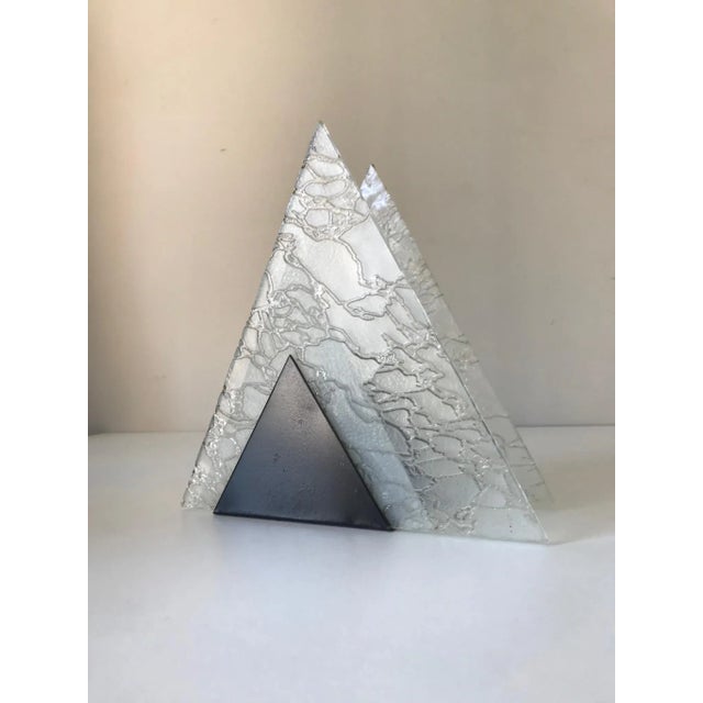 Glass Triangular Table Lamp, 1960s For Sale - Image 11 of 15