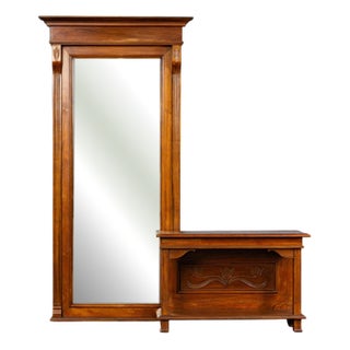 Large Art Nouveau Mirror with Console, Set of 2 For Sale