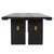 Modern Ebony & Brass Finish Dining Table For Sale - Image 3 of 7