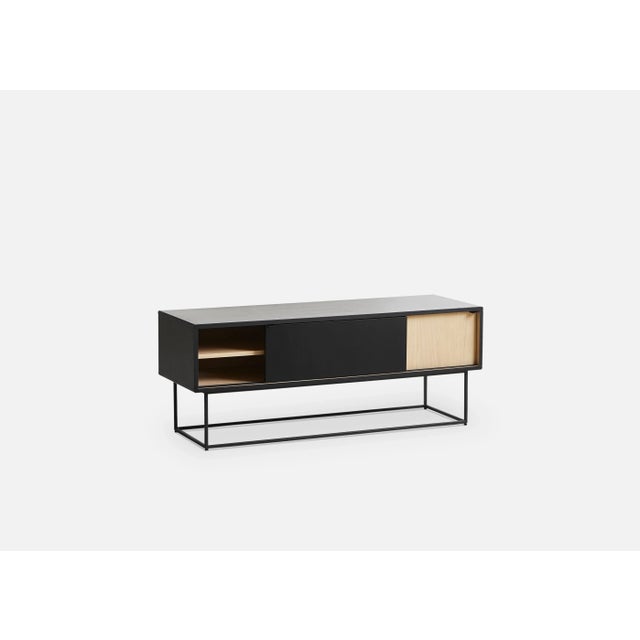 Contemporary Black and White Virka Low Sideboard by Ropke Design and Moaak For Sale - Image 3 of 5
