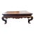 1990s Baker Furniture Oxblood Chinoiserie Crackle Finish Coffee Table With Gilt Decoration For Sale