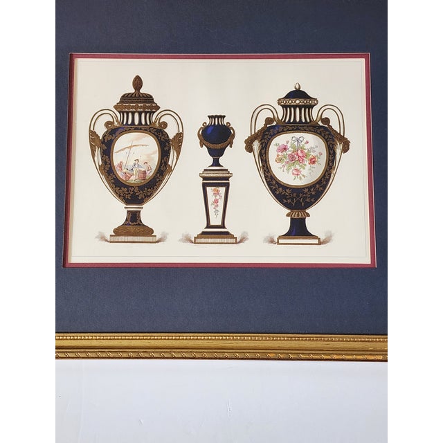 French Sevres Vares Soft Porcelain Reproduction Framed Prints - A Pair For Sale In New York - Image 6 of 12