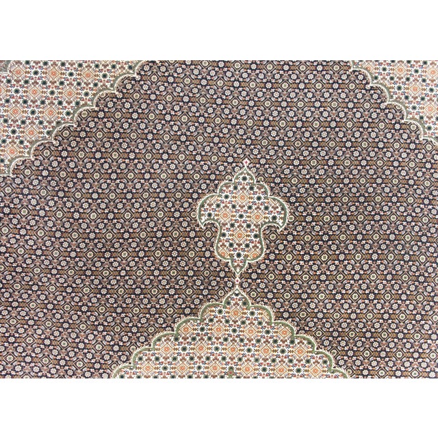 Brown Vintage Persian Tabriz Rug For Sale - Image 8 of 15