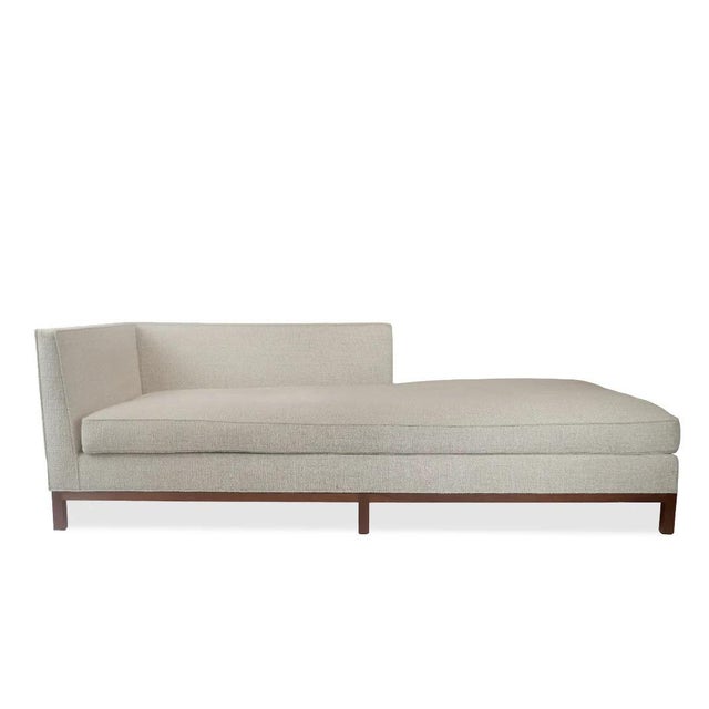 Mid-Century Modern Vintage Edward Wormley Extra Long Chaise Reupholstered in Boucle Fabric For Sale - Image 3 of 10