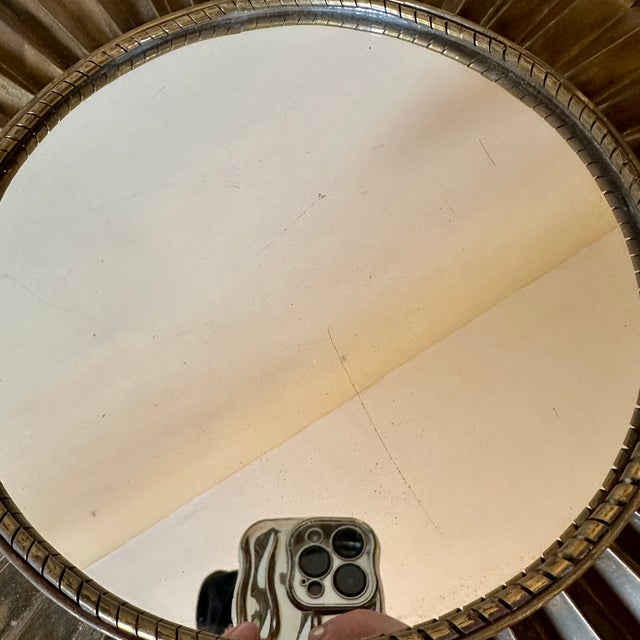 Vintage Brass Sunburst Mirror For Sale - Image 4 of 5