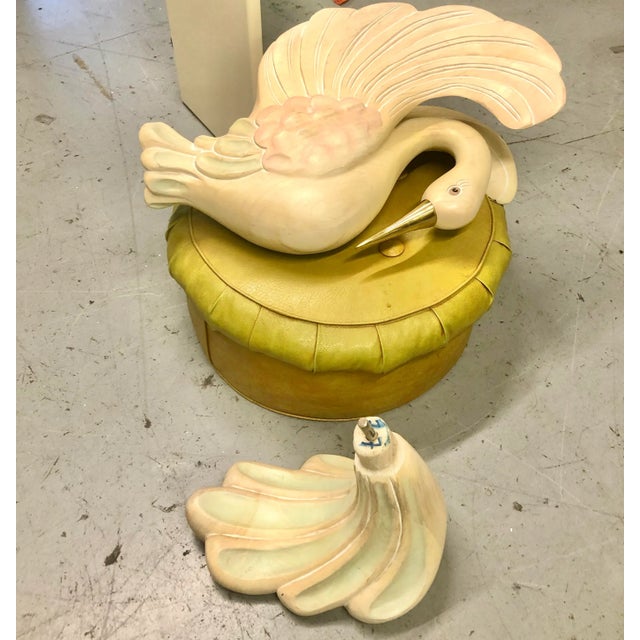 Large Hand Carved Wooden Swan Sculpture | Floor Standing For Sale - Image 9 of 12
