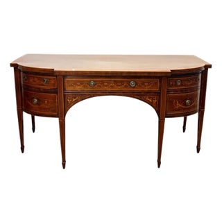 Fabulous Finely Figured George III Inlaid Sideboard Server For Sale