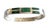 1970s Vintage Sterling Silver Taxco Hinge Bracelet With Malachite Inlay - Stamped 925/Mexico For Sale - Image 5 of 5