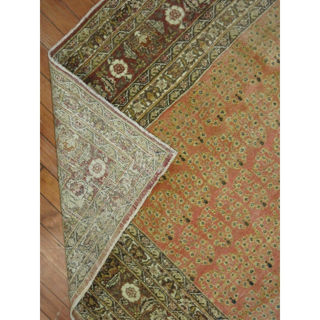 Persian Orange Early 20th Century Tabriz - 4'6" x 5'11" For Sale - Image 3 of 6