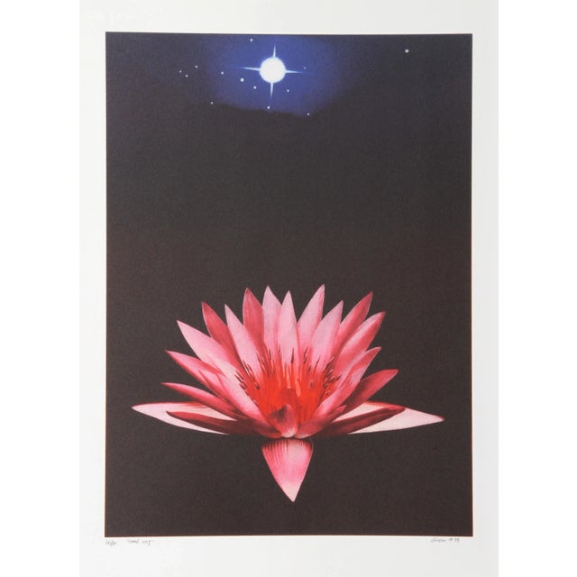 Contemporary Michael Knigin, Lone Lily, Lithograph For Sale - Image 3 of 3