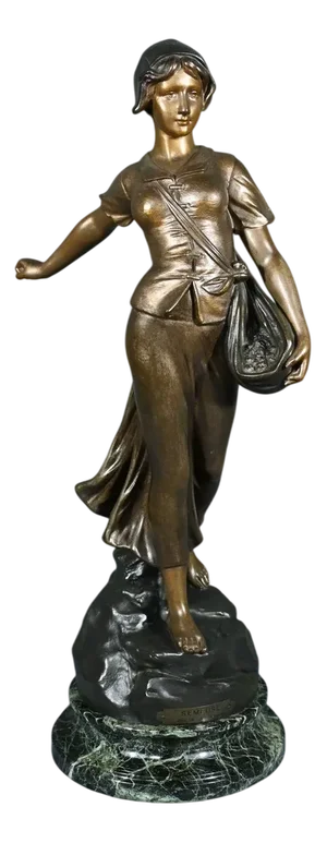 Sower Sculpture in Regula by A. de Ranieri, Mid-20th Century