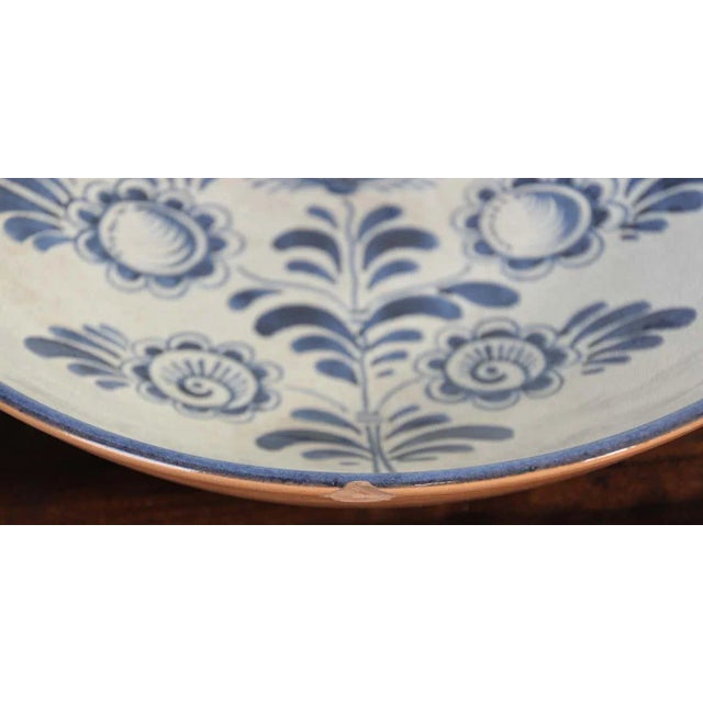 Vintage Decorative Moorish Bowl Blue and White For Sale In Palm Springs - Image 6 of 13