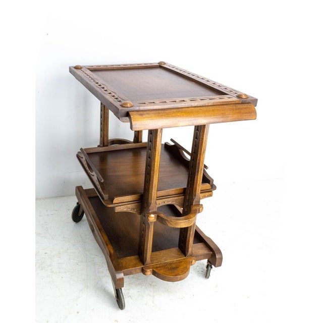 1940s Poplar Cart Drinks Trolley, France, 1940s For Sale - Image 5 of 18