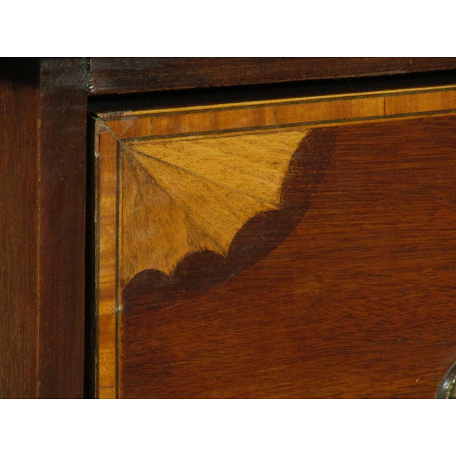 Brown Mid 20th Century Edwardian Inlaid Breakfront For Sale - Image 8 of 13