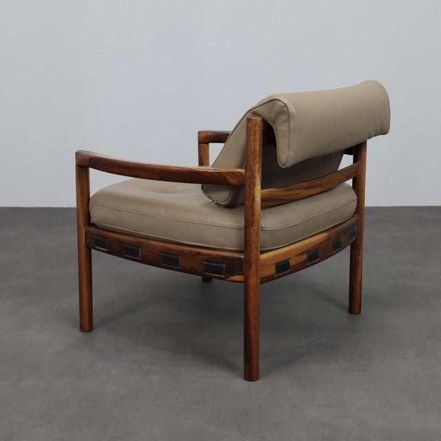 1960s Mid-Century Modern Leather Lounge Chair by Sven Ellekaer for Coja, Netherlands, 1960s For Sale - Image 5 of 11