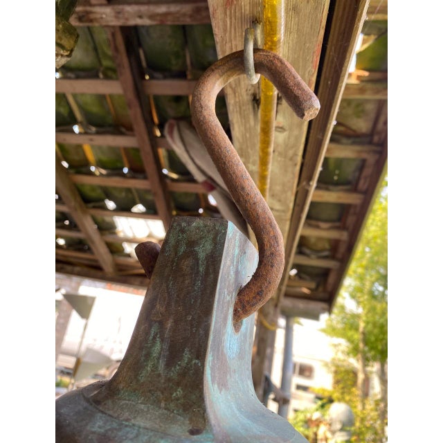Antique French Bronze Bell with Clapper For Sale - Image 10 of 12