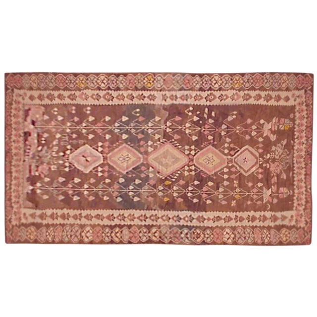 1930s Vintage Bessarabian Kilim Rug - 11′3″ × 5′6″ For Sale