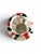 Late 20th Century Vintage MayRich Company Handcrafted Art Glass Vase Red Black & White Ribbon For Sale - Image 5 of 6