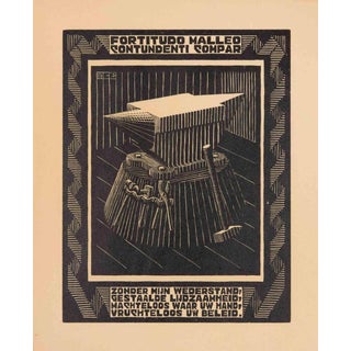 Maurits Cornelis Escher, Anvil, 1931, Woodcut Print For Sale