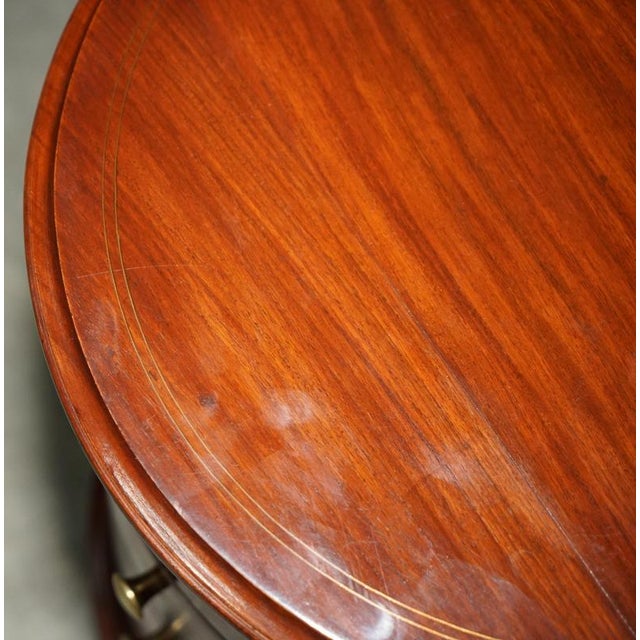 Antique Anglo-Indian Hardwood and Brass Sewing Table with Locking System For Sale - Image 5 of 18