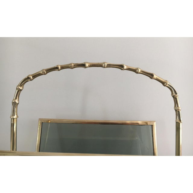 1940s 1940s Faux bamboo and bronze magazine rack by Maison Baguès For Sale - Image 5 of 12