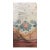 Vintage Country Fair Border Print Fabric Peachy Pink/ Blue For Sale