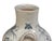 Vintage Fade Gray White Pale Blue Floral Graphic Ceramic Vase For Sale - Image 11 of 11