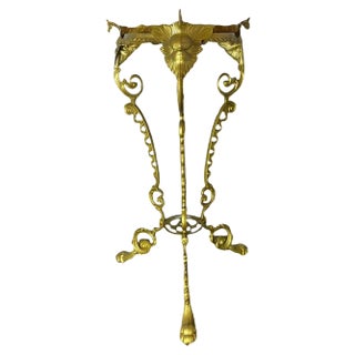 Vintage Bronze Can Stand, 1950s For Sale