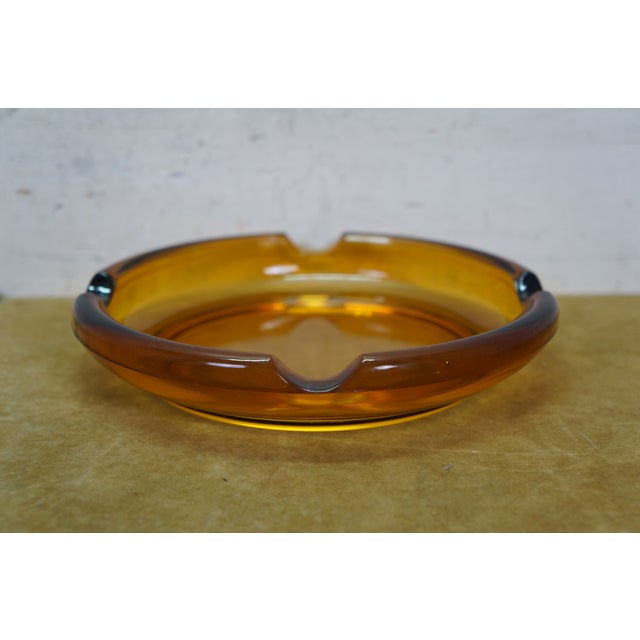 Vintage Art Deco Illuminated Smoking Stand Amber Glass Floor Ashtray Smoke Stand For Sale - Image 10 of 18