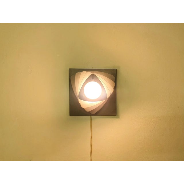 Metal Mid-Century Grey Metal Wall Light, the Netherlands, 1960s For Sale - Image 7 of 9