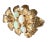 Vintage 1950s 18 Karat Gold Panetta Cocktail Ring Over Sterling Silver - Leaf Motif With Opals For Sale In New York - Image 6 of 6