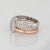 1.11ct Diamond Ring 2 Bands in One 14k Rose Gold Ring Sz 5.75 Estate Jewelry For Sale - Image 4 of 7