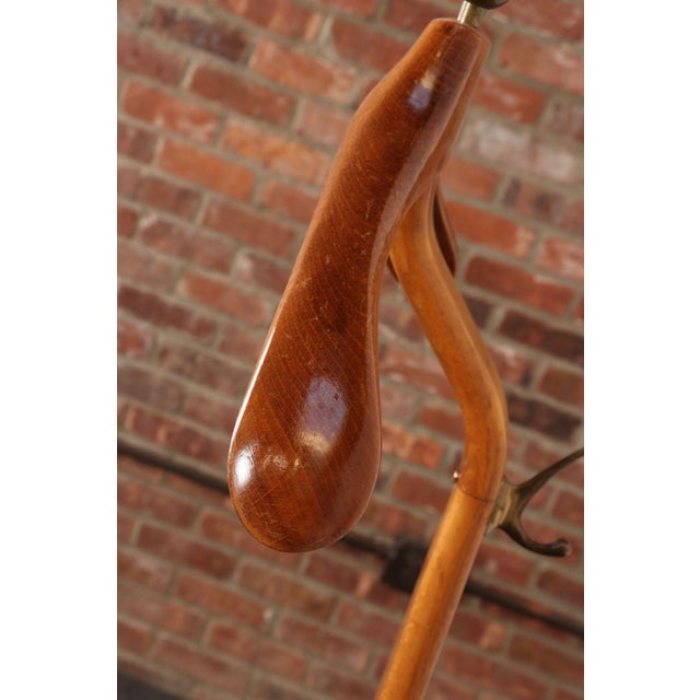 Sculptural Italian Modernist Beech and Brass Valet by Fratelli Reguitti For Sale - Image 15 of 18