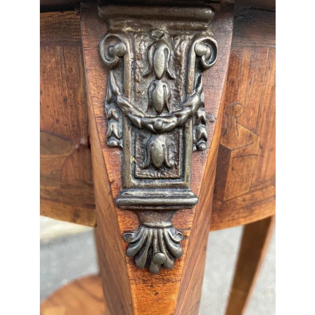 Antique Inlaid Kidney Shaped Table For Sale - Image 12 of 18
