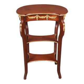 Early 20th Century Bronze Mounted Mahogany French Louis XV French End Table For Sale