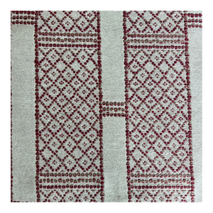 Penny Morrison Stripes and Diamonds Woven Fabric in Pink and Cream- 3 Yards