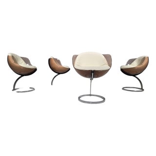 Sphere Dining Chairs by Boris Tabacoff for MMM, France, 1970s, Set of 4 For Sale