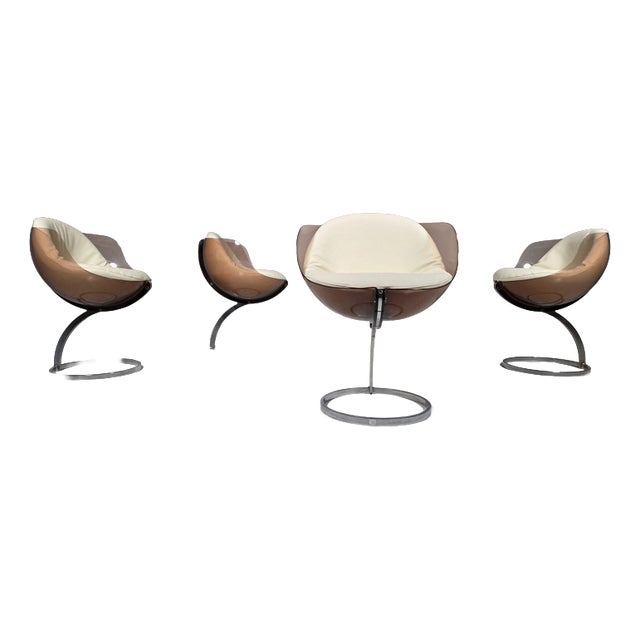 Sphere Dining Chairs by Boris Tabacoff for MMM, France, 1970s, Set of 4 For Sale