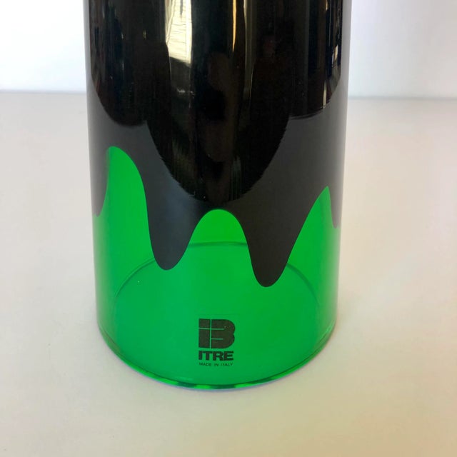 Abstract Vintage Vetri Murano Green Blue Glass Cone Sculptures- Set of Three For Sale - Image 3 of 7