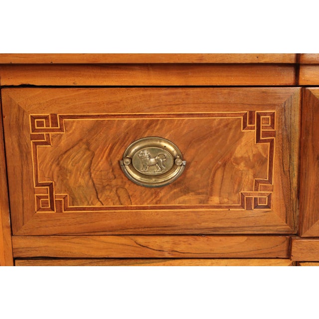 Brown Antique Continental Louis XVI Style Walnut Chest of Drawers For Sale - Image 8 of 13