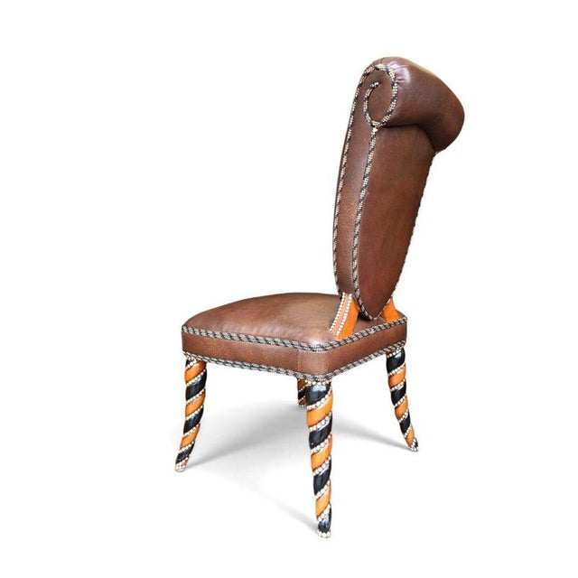 Vintage Leather Chairs, 1980s, Set of 4 For Sale - Image 6 of 16