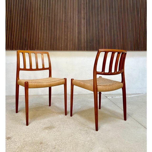 Danish Teak Dining Chairs Model No. 83 by Niels O. Møller for J.L. Møllers Møbelfabrik, 1970s, Set of 4 For Sale - Image 6 of 18