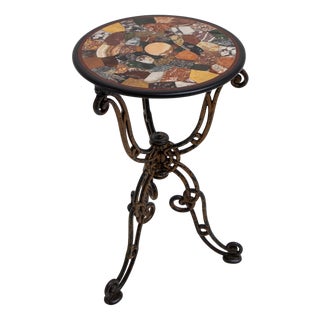 Gueridon with Pietra Dura Top, Italy, 1800s For Sale